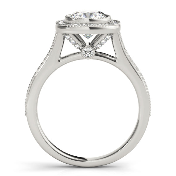 Halo Engagement Ring (Cushion Center) - alt view