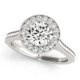 Round Halo Engagement Ring