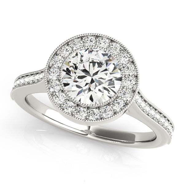 Round Halo Engagement Ring