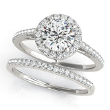 Round Halo Engagement Ring - alt view