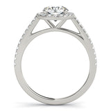 Round Halo Engagement Ring - alt view