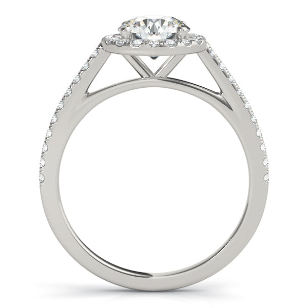 Round Halo Engagement Ring - alt view