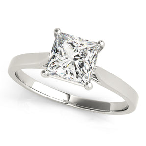 Square Princess Cut Solitaire Engagement Ring