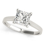 Square Princess Cut Solitaire Engagement Ring