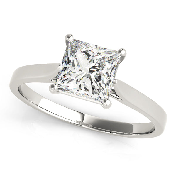 Square Princess Cut Solitaire Engagement Ring