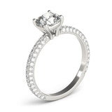 Pave With Cushion Head Engagement Ring (51093-E-4.5)