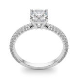 Pave With Cushion Head Engagement Ring (51093-E-6.5)