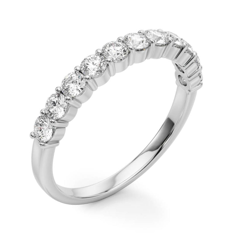 Straight Diamond Wedding Band - alt view