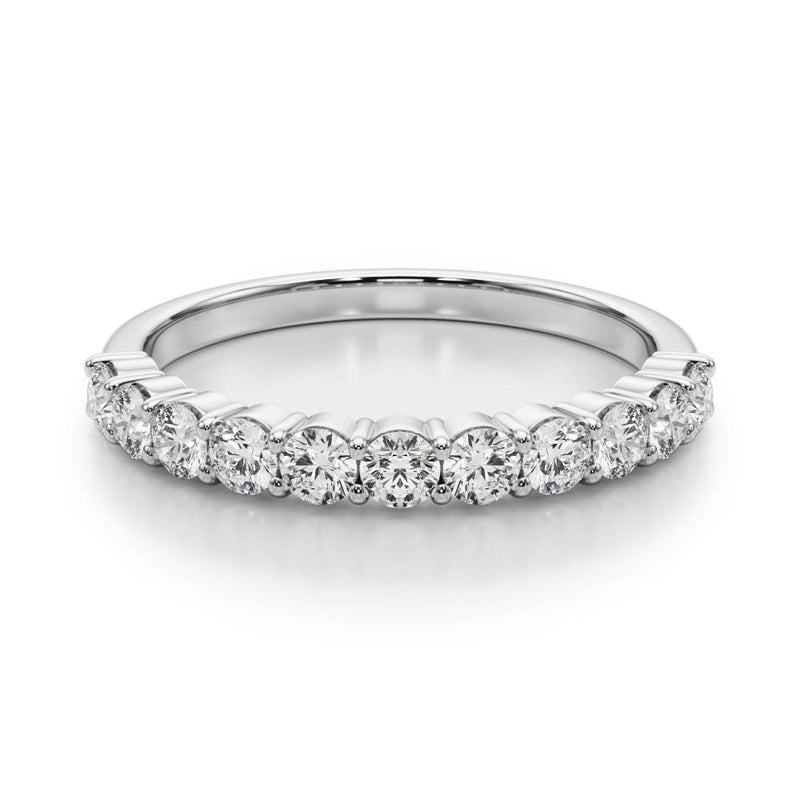 Straight Diamond Wedding Band - alt view