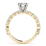 Single Prong Engagement Ring - alt view