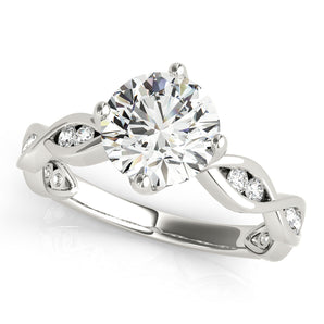 Round Twisted Shank Engagement Ring