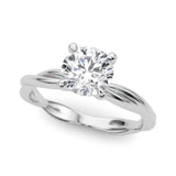 Round Twisted Shank Engagement Ring
