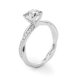 Twisted Dia Shank Engagement Ring - alt view