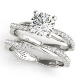 Twisted Dia Shank Engagement Ring - alt view