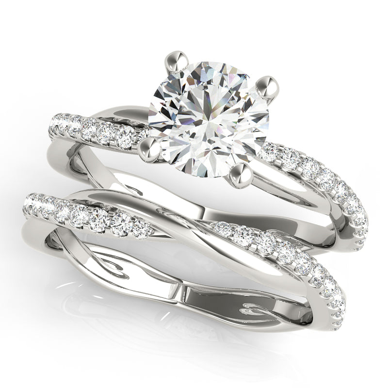 Twisted Dia Shank Engagement Ring - alt view