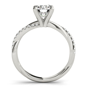 Twisted Dia Shank Engagement Ring - alt view