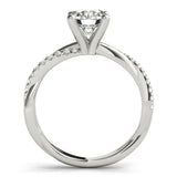 Twisted Dia Shank Engagement Ring - alt view