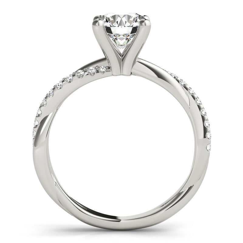 Twisted Dia Shank Engagement Ring - alt view