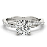 Twisted Dia Shank Engagement Ring - alt view