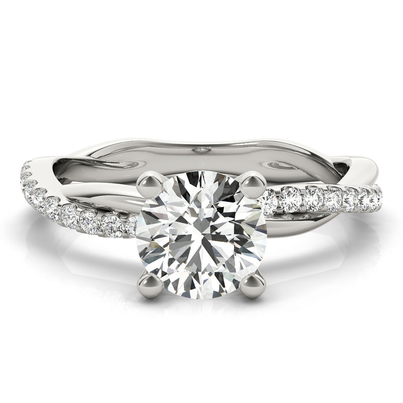 Twisted Dia Shank Engagement Ring - alt view
