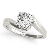 Round Bypass Engagement Ring