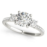 Round 3 Stone Engagement Ring