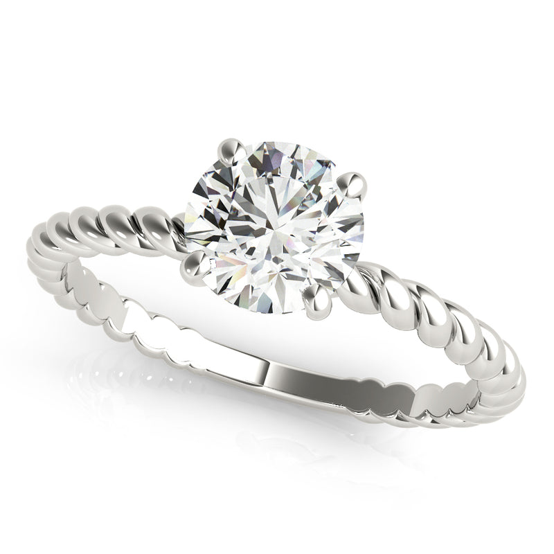 Round Twisted Shank Engagement Ring