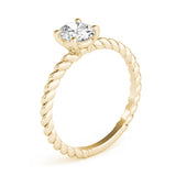 Twisted Shank Oval Center Engagement Ring (51146-E)