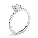 Twisted Shank Oval Center Engagement Ring (51146-E)