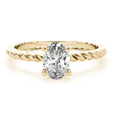 Twisted Shank Oval Center Engagement Ring (51146-E)