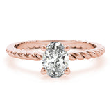 Twisted Shank Oval Center Engagement Ring (51146-E)