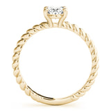 Twisted Shank Oval Center Engagement Ring (51146-E)