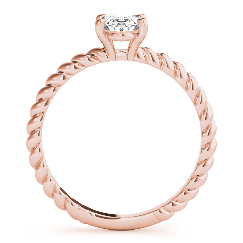 Twisted Shank Oval Center Engagement Ring (51146-E)