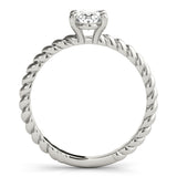 Twisted Shank Oval Center Engagement Ring (51146-E)