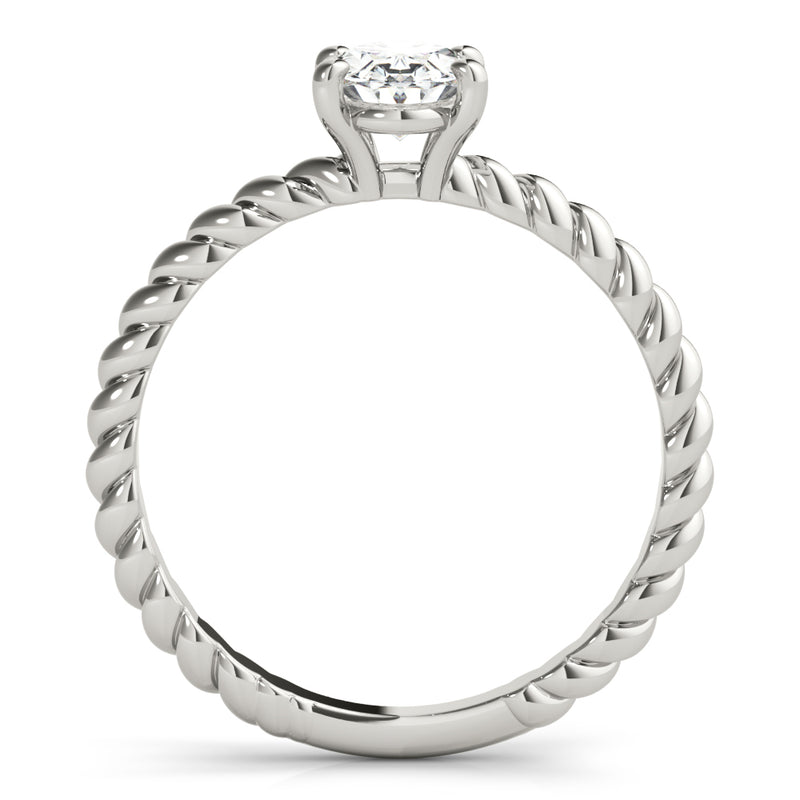 Twisted Shank Oval Center Engagement Ring (51146-E)