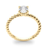 Twisted Shank Oval Center Engagement Ring (51146-E)