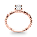 Twisted Shank Oval Center Engagement Ring (51146-E)