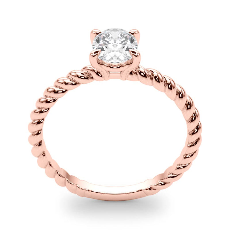 Twisted Shank Oval Center Engagement Ring (51146-E)