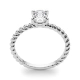 Twisted Shank Oval Center Engagement Ring (51146-E)