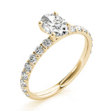 Single Row For Oval Center Engagement Ring (51151-E)