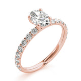 Single Row For Oval Center Engagement Ring (51151-E)