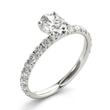 Single Row For Oval Center Engagement Ring (51151-E)