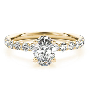 Single Row For Oval Center Engagement Ring (51151-E)