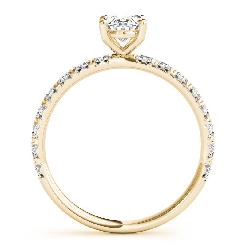 Single Row For Oval Center Engagement Ring (51151-E)