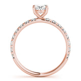 Single Row For Oval Center Engagement Ring (51151-E)