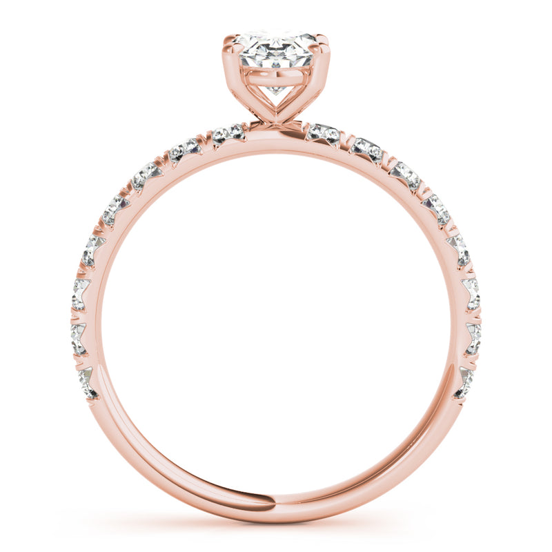 Single Row For Oval Center Engagement Ring (51151-E)
