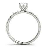 Single Row For Oval Center Engagement Ring (51151-E)