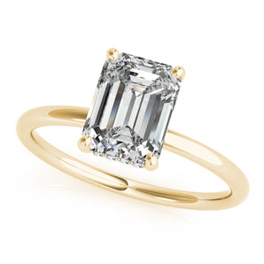 Emerald Cut Center Engagement Ring