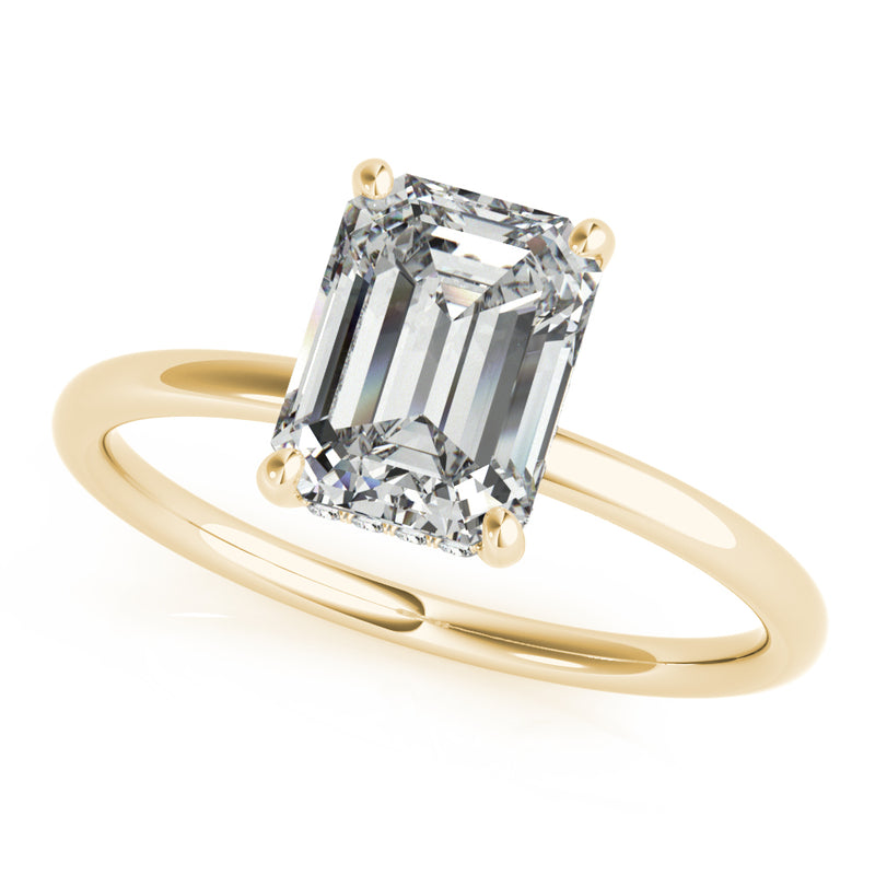 Emerald Cut Center Engagement Ring (51156-E)