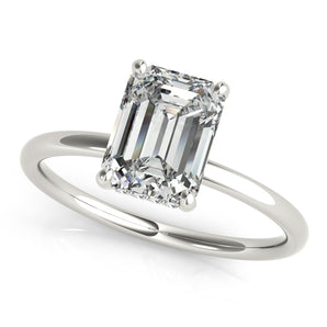 Emerald Cut Center Engagement Ring
